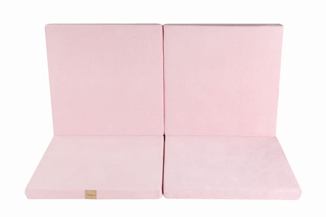 Tapis de jeu Carrés en mousse 120 cm, rose • LOOVE