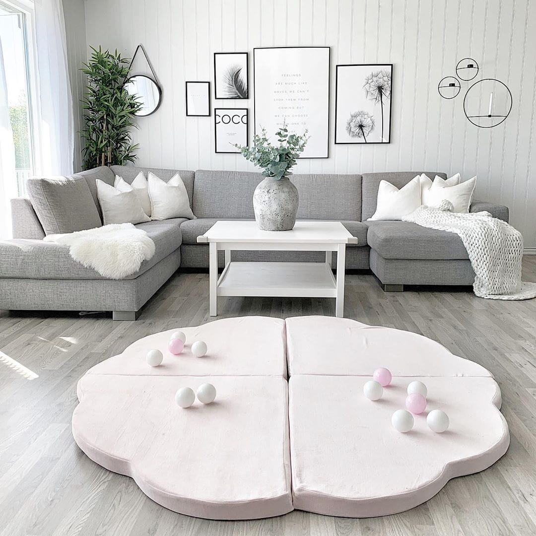 Tapis de jeu Nuage en mousse, Rose • LOOVE