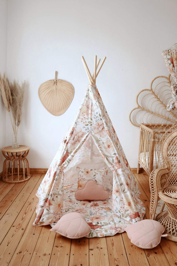 Teepee / Tipi pour enfant, en coton imprimé animaux OEKO-TEX • LOOVE