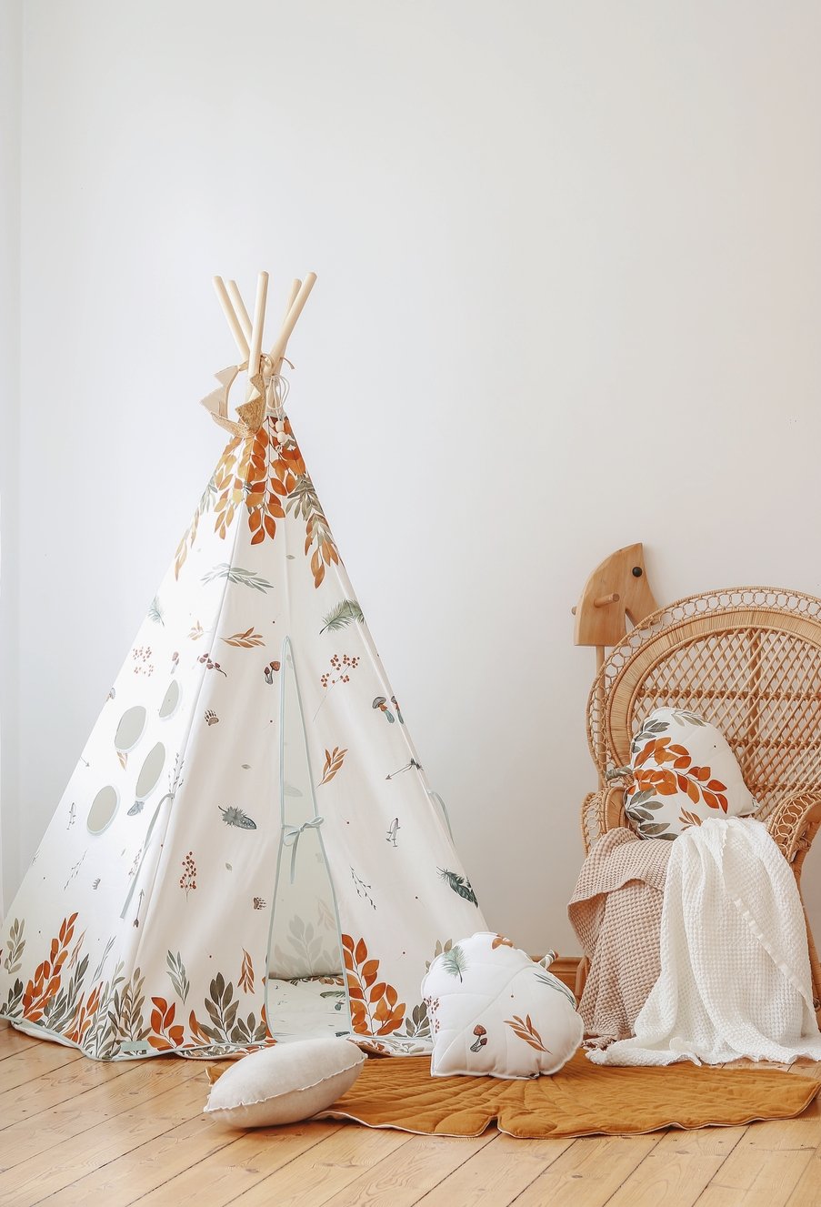 Teepee / Tipi pour enfant, en coton imprimé animaux OEKO-TEX • LOOVE