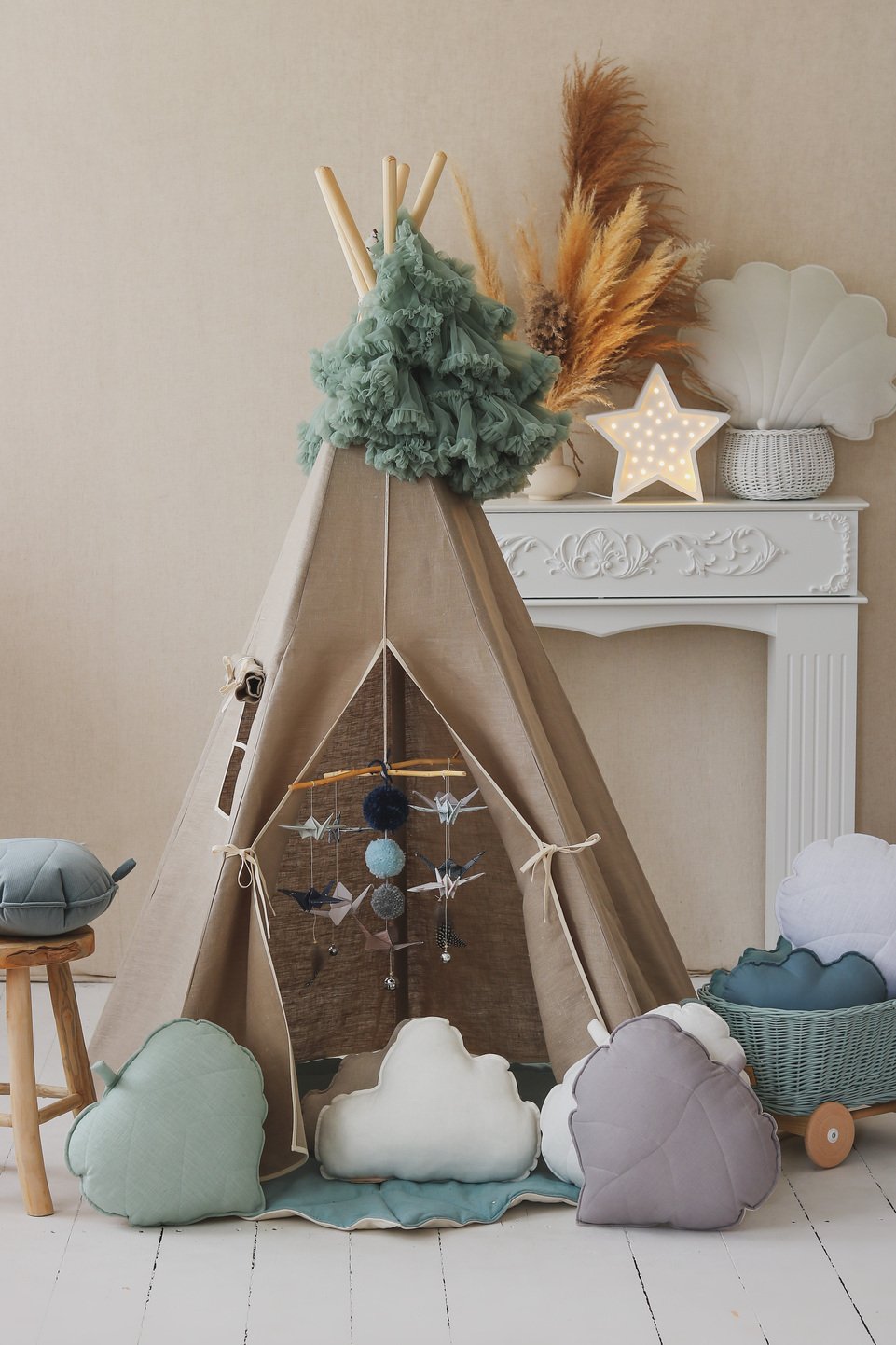 Teepee / Tipi pour enfant, en lin OEKO-TEX • LOOVE