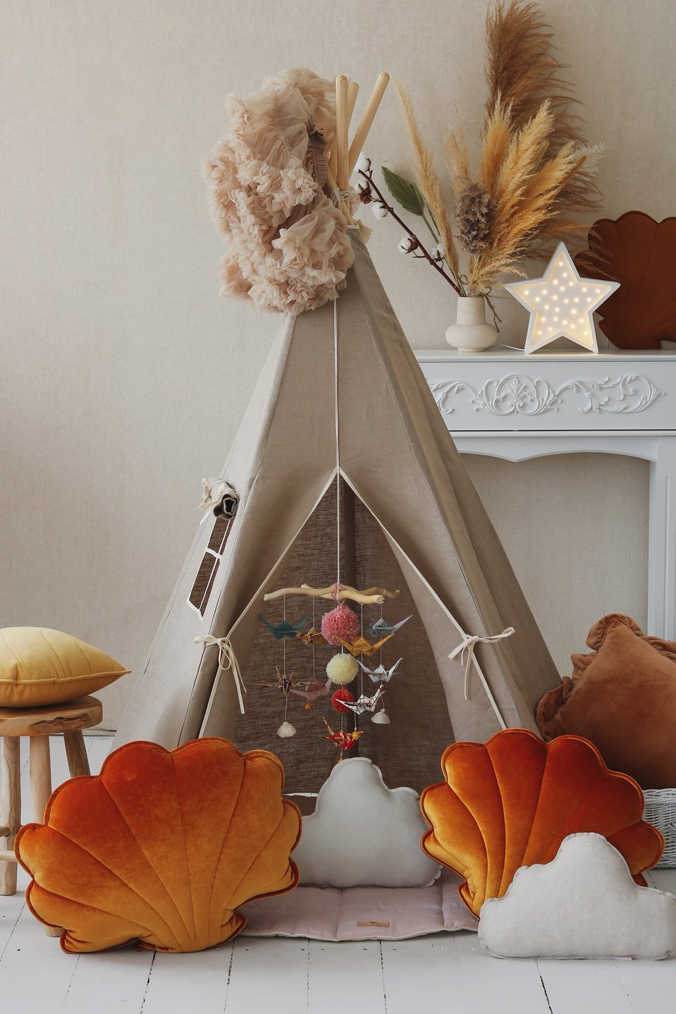 Teepee / Tipi pour enfant, en lin OEKO-TEX • LOOVE