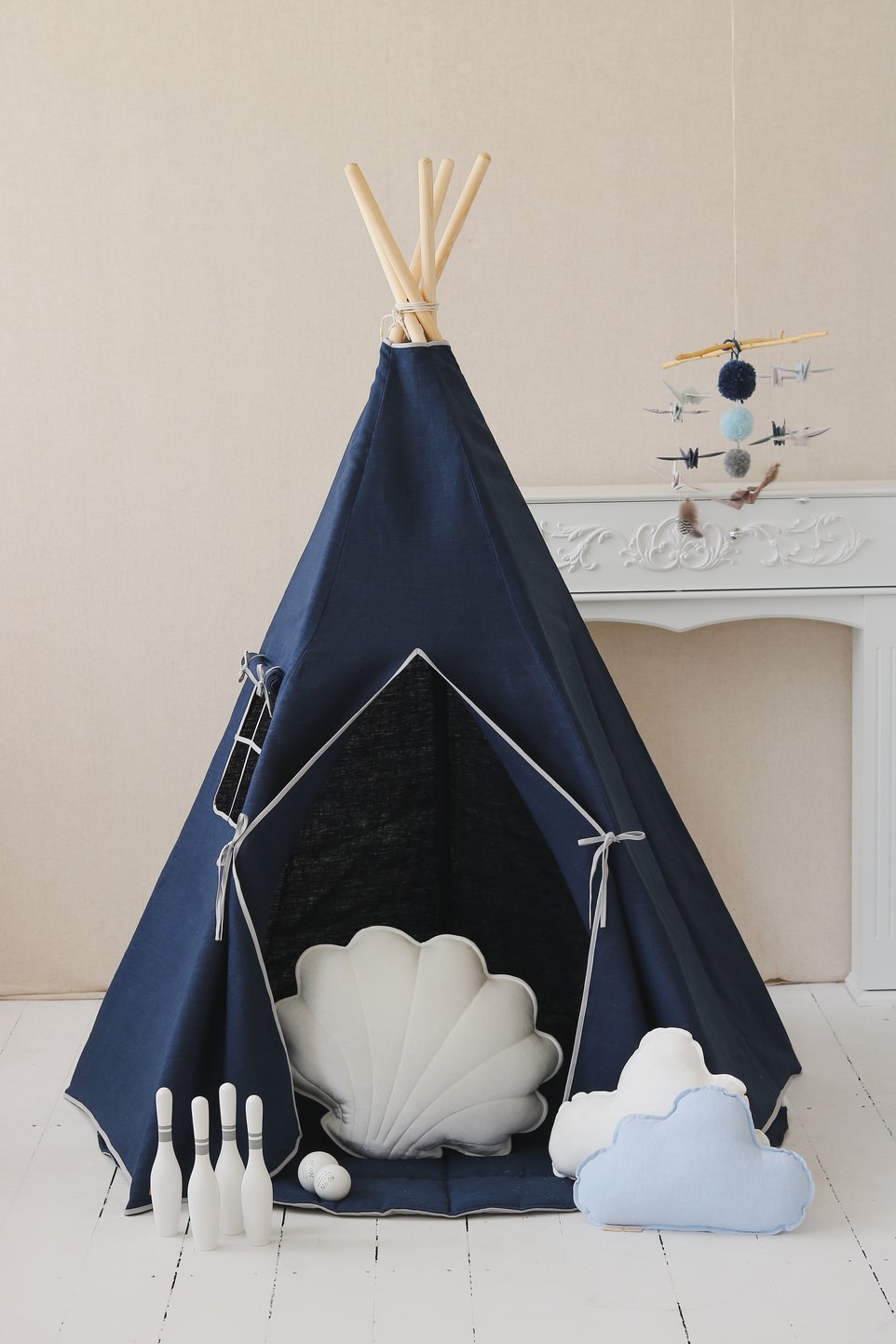 Teepee / Tipi pour enfant, en lin OEKO-TEX • LOOVE