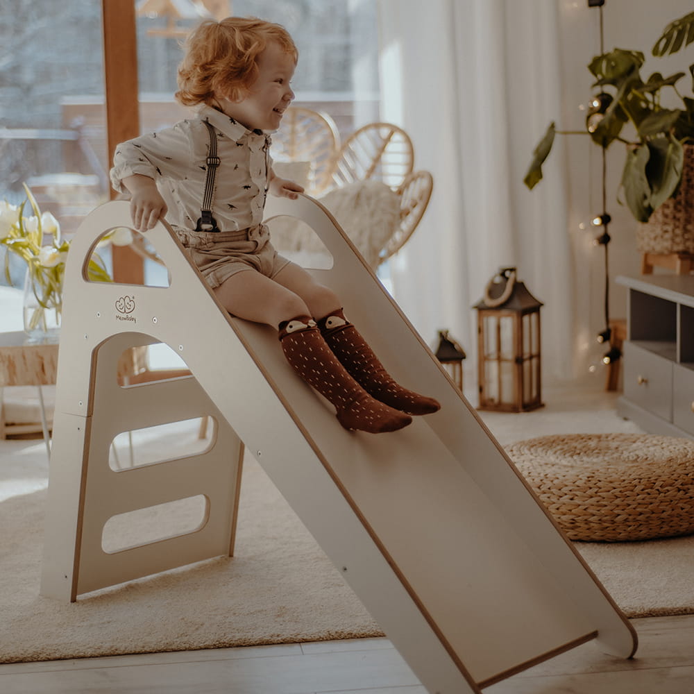 Toboggan d’intérieur pour enfants, parcours de motricité • LOOVE