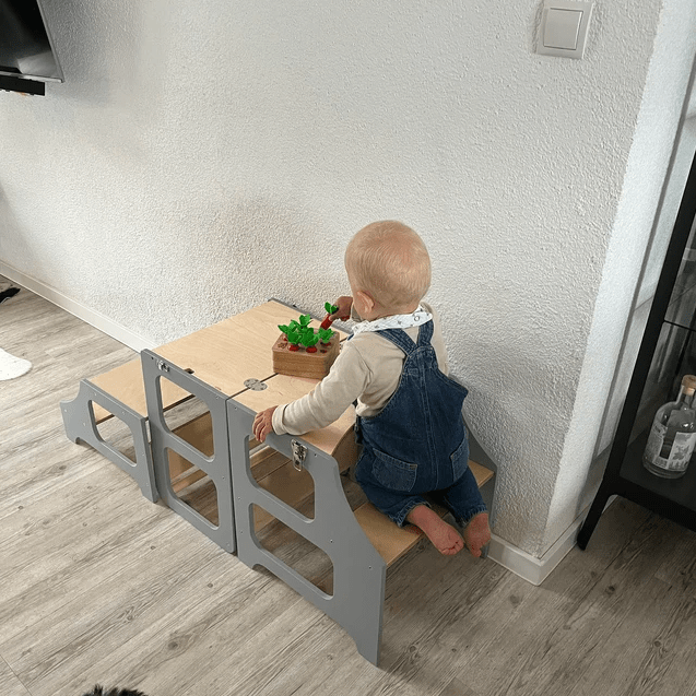 Marchepied en bois pour enfant et parents • LOOVE