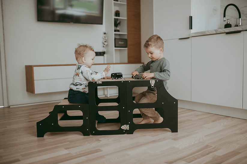 Marchepied en bois pour enfant et parents • LOOVE