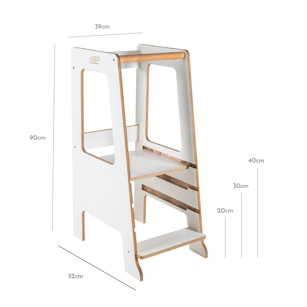 Tour d’observation Montessori ajustable, Scandi, dimensions • Meow Baby x LOOVE