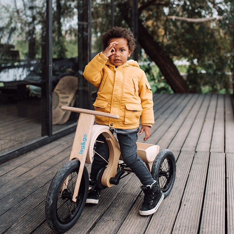 Tricycle Évolutif Leogreen 4-en-1 - De 1 à 3 Ans - Se Transforme En Draisienne, Poussette Et Vélo - Poignée Parentale, Pédales Amovibles - Gris